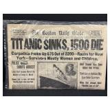 12 page reproduction of the Titanic disaster by
