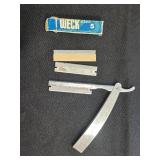 Weck folding straight razor & blades
