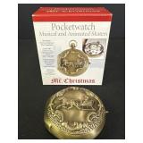 Vtg. Mr. Christmas Musical & Animated Pocketwatch