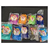 (9) 1998 McDonalds Ty Teenie Beanies, new.