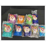 (9) 1998 McDonalds Ty Teenie Beanies, new.