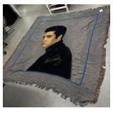Portrait of Elvis queen tapestry bedspread