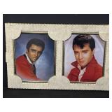 Set of 2 framed Elvis Presley pictures, 8 x 10in