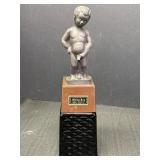 Bonny Boy liquor dispenser, brown glass base,