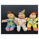 (3) Cabbage Patch Kid dolls - rooster, cutie
