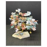 Bell Blossom Tree, 8in.  Fabric flowers, metal