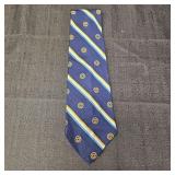 Navy & Gold Bell System Polyester Tie