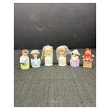 (6) Vintage Porcelain Thimbles