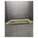 Vintage Rectangular Gold Like Mirror Tray