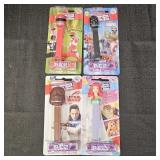 (4) Pez Candy Dispensers: Power Rangers, Marvel,