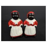 Porcelain Black Americana Salt & Pepper Shakers