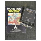 Home Run Atari video game cartridge & instructions