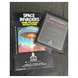 Space Invaders Atari video game cartridge &