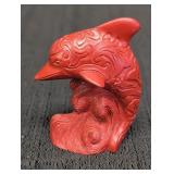 Lenox Red Dolphin 2.5in tall