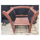 Wrought Iron & Wood Oversized Seat