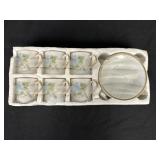Yamashima China Floral Cups & Saucers