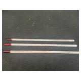 (3) Lab Glass Thermometers KS-5499-L1353