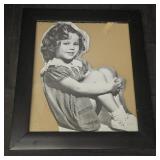 Framed Cardboard Cutout of Shirley Temple
