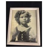 Framed Black & White Portrait of Shirley Temple