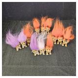 (12) VTG Russ Berrie 'Crawling Baby' Troll Dolls