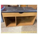 Storage Bench w/ Leather Seat