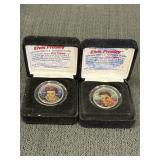 2 - 2002 Elvis Tennessee State Quarters colorized