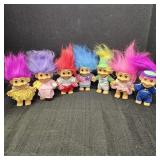 (7) Vintage Russ Troll Dolls