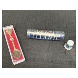 3 Titanic commemorative items - RMS Titanic 1912