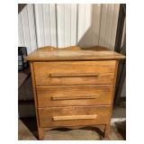 Oak 3 Drawer Dresser