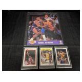 Magic Johnson collector cards & photo