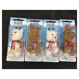 (4) Pez dispenser key chains in original pkg.
