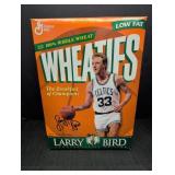 Larry Bird signed box of Wheaties 24ozs