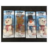 (4) Pez candy dispenser key chains, new in pkg.