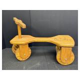 Wooden Childs Trike Bike Scooter w/barrel spoke