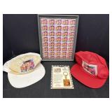 Elvis stamps memorabilia - framed sheet of 40