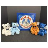 4 Titanic bears & Polar The Titanic Bear book -