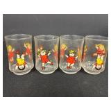 (4) 1984 Cabbage Patch Kids Drinking Glasses
