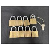 8 K JACK padlocks w/ keys