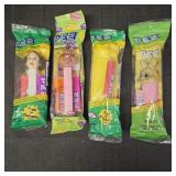 (4) Pez Candy Dispensers: Star Wars, Easter