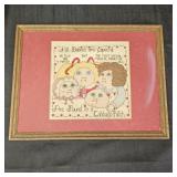 Framed Cabbage Patch Kids Cross-Stitch