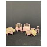 Tootsie Toy Miniature Pink Doll Bedroom Set