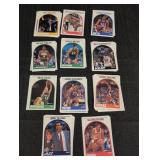 Variety of Basketball cards in plastic container