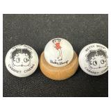 (3) Betty Boop Cabaret Cinema shooter marbles &