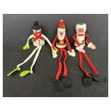 Christmas shelf-sitters Santa, Mrs Clause, Snowman