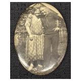 Vtg Portrait pocket mirror