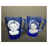 (2) Shirley Temple Cobalt Blue Glasses