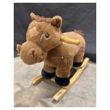 Plush Brown Rocking Horse