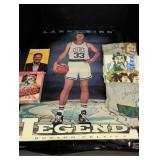 Larry Bird memorabilia, 4 T-shirts med. & Lg.