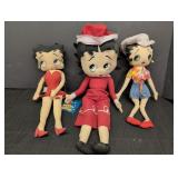 Betty Boop character cloth dolls 17in & 21in tall