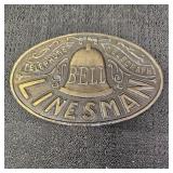 VTG Telephone Telegraph Bell Linesman Belt Buckle